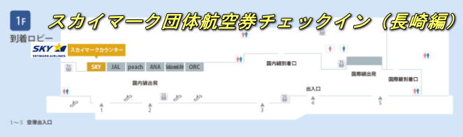長崎空港スカイマーク団体航空券チェックインカウンター